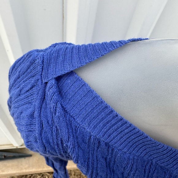 JCP Blue Boatneck Cuff Sleeve Sweater - Picture 6 of 7